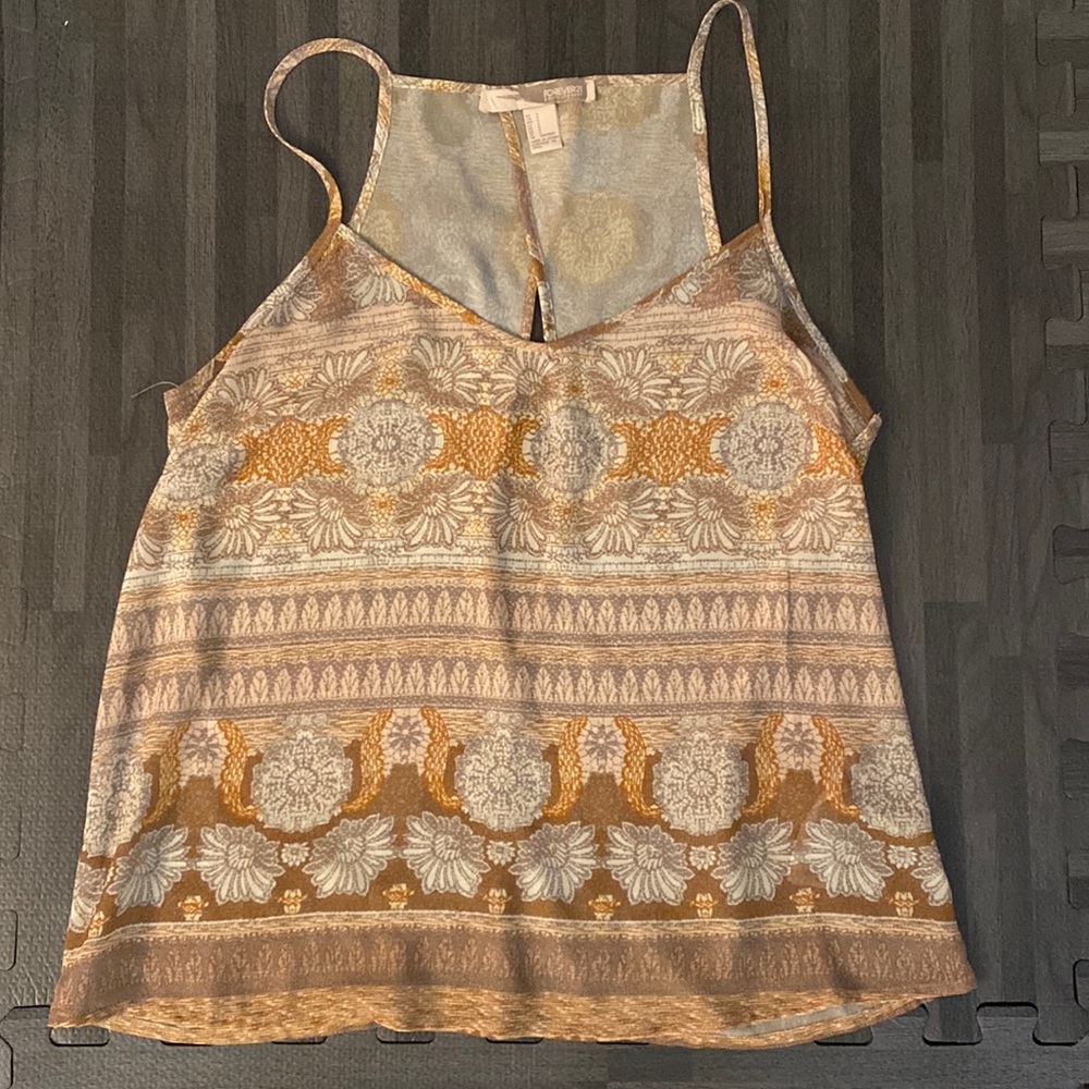 Forever 21 Boho Sheer silky Polyester top Sz S